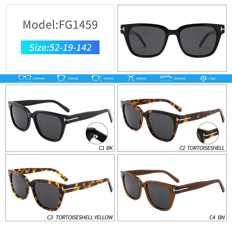 FG1459-uv400 high quality sunglasses Lunettes de soleil FG1459-uv400 de haute qualité