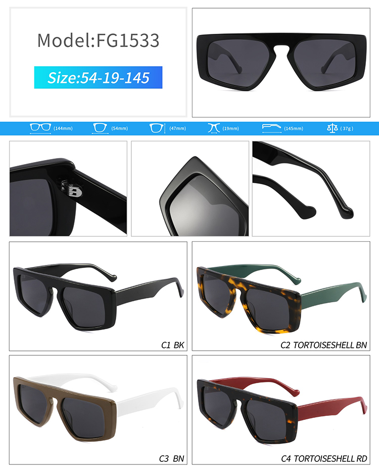 FG1533-sunglasses retro vintage FG1533-lunettes de soleil rétro vintage