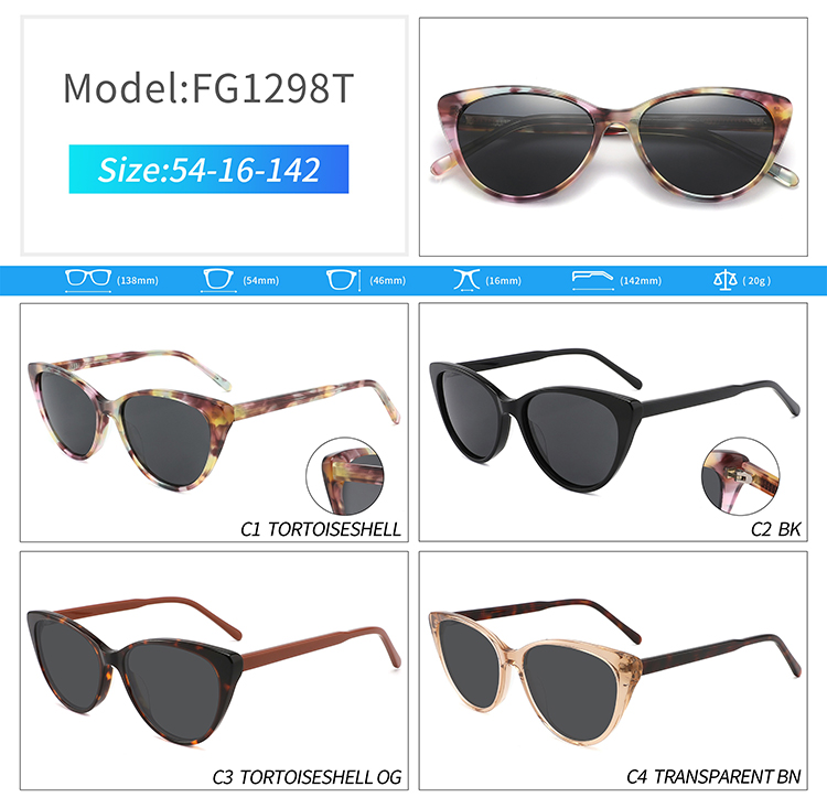 FG1298-polarized uv protection sunglasses Lunettes de soleil polarisées avec protection UV FG1298