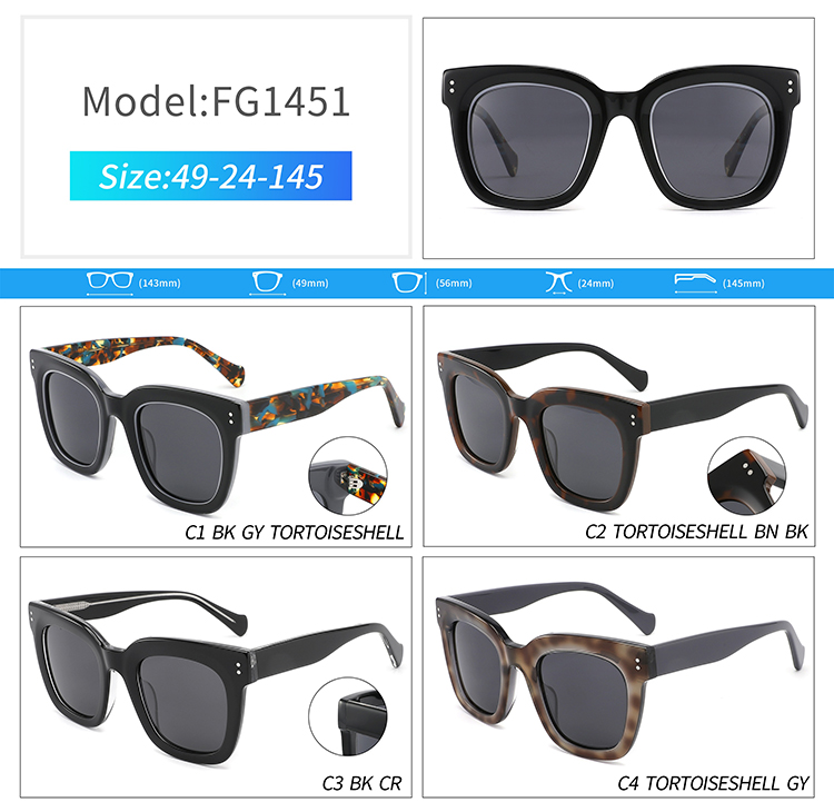 FG1451-trendy oversized sunglasses FG1451-lunettes de soleil surdimensionnées tendance