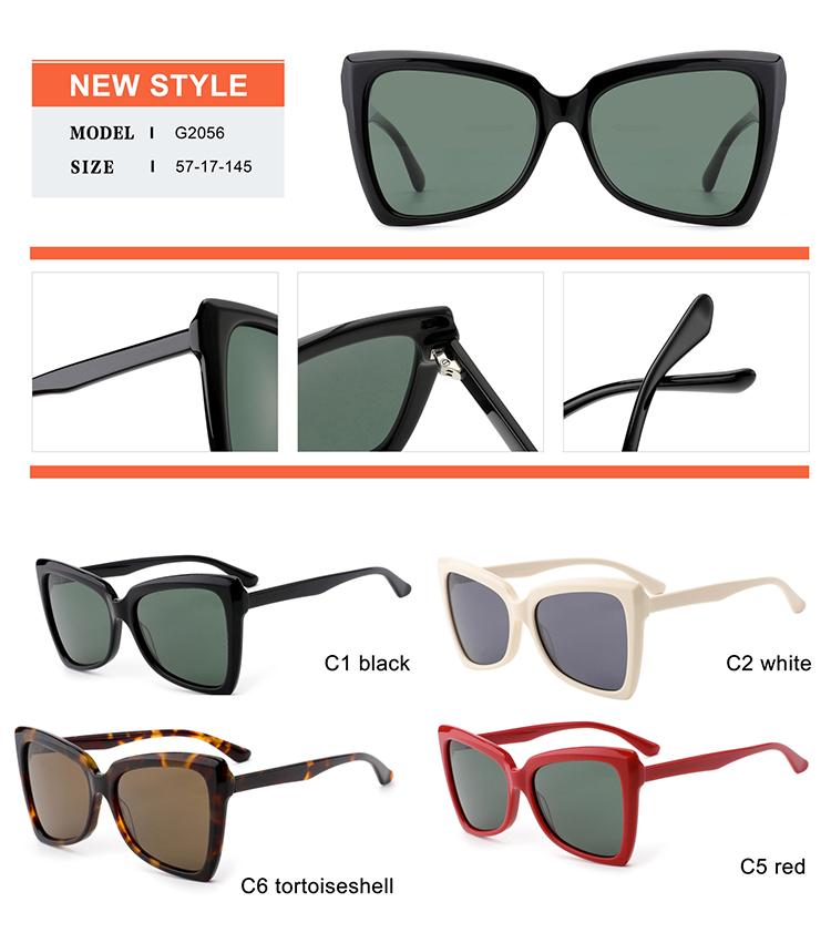 Acetate Sunglasses Details - G2056 Détails des lunettes de soleil en acétate - G2056