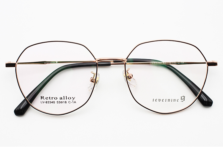 Lunettes à monture complète - Noir et Or