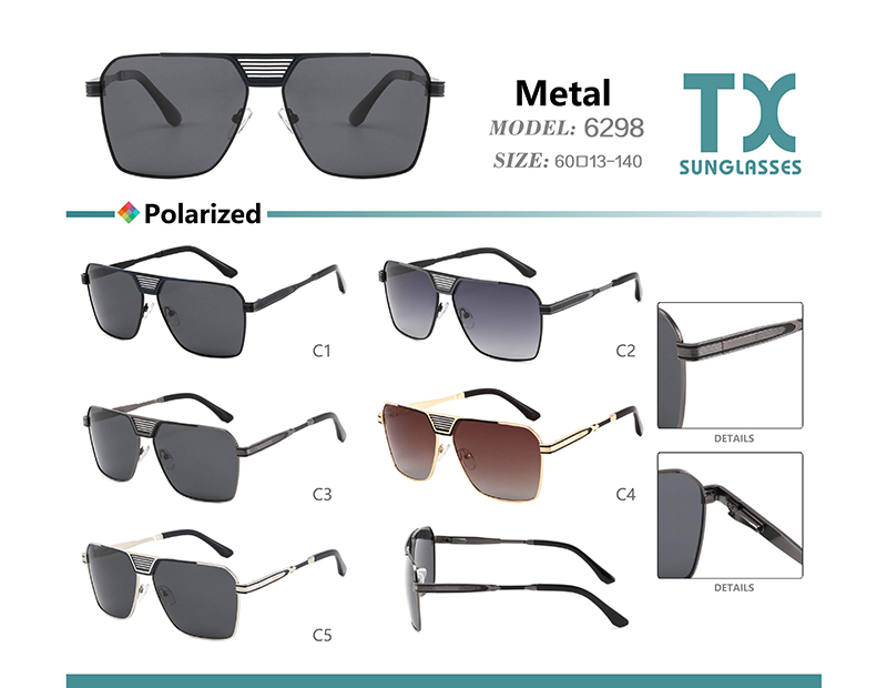 Wholesale Metal Sunglasses 6298 Lunettes de soleil en métal en gros 6298