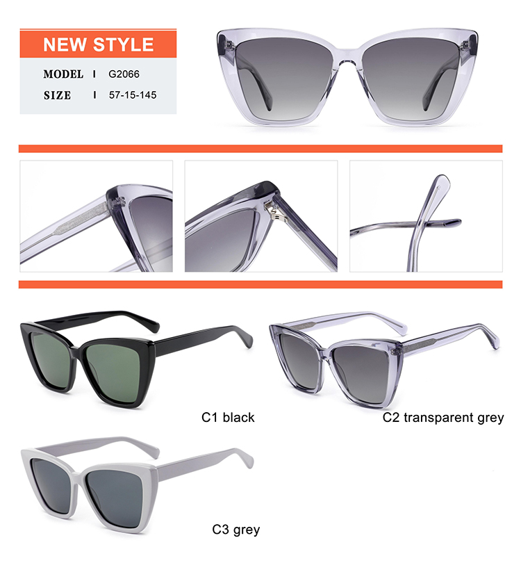 Acetate Sunglasses Details - G2066 Détails des lunettes de soleil en acétate - G2066