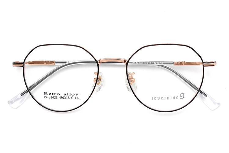 Dernières montures de lunettes pour hommes - Noir et Or