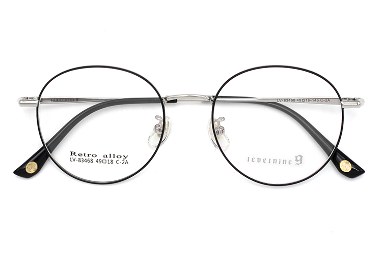 Monture Optique en Métal - Noir et Argent