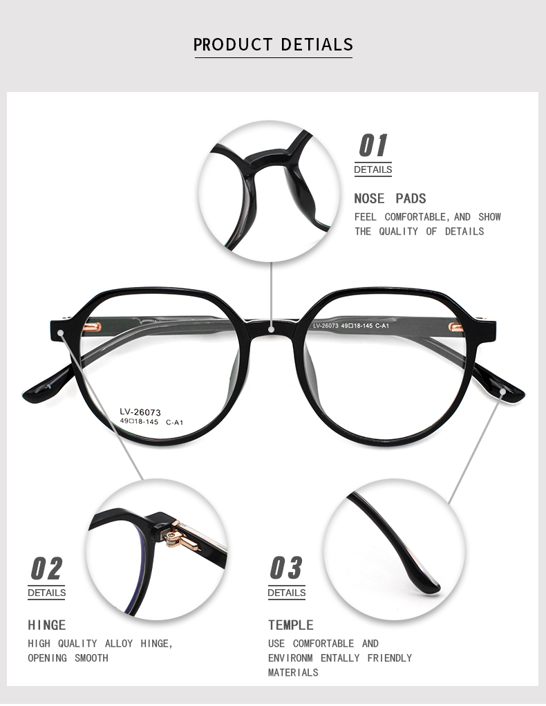 Montures de lunettes en plastique