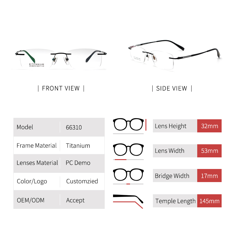 Montures de lunettes sans monture_detials