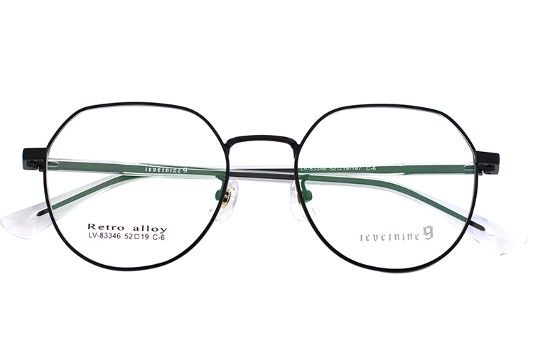 Monture optique en métal pour femme - Noir