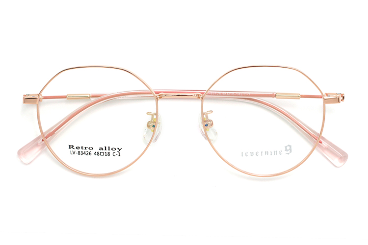 Montures rondes en métal - Or rose