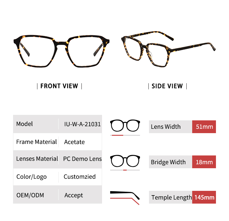 Lunettes à monture carrée Men's_detials