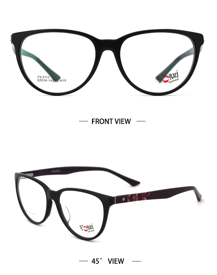 SKU-A15 monture de lunettes en acétate avec ordonnance SKU-A15