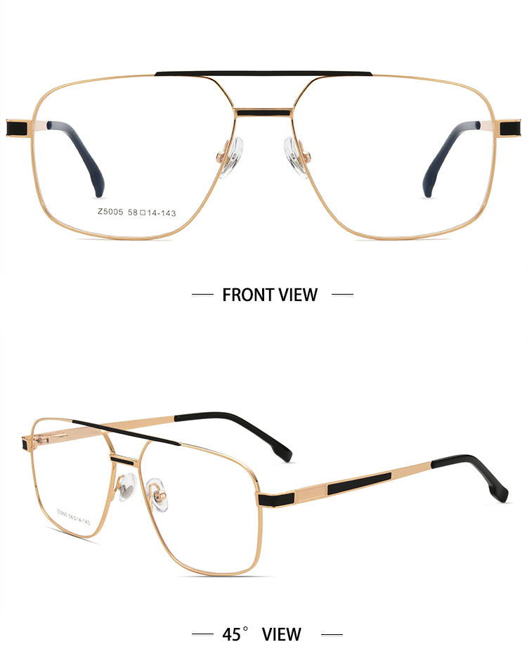 Lunettes à monture métallique aviateur en gros