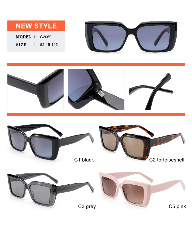 Acetate Sunglasses Details - G2060 Détails des lunettes de soleil en acétate - G2060