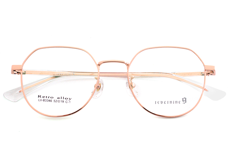 Monture optique en métal pour femme - Or rose