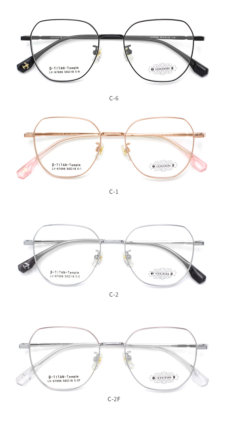 Titanium Optical Glasses Frame Monture de lunettes optiques en titane