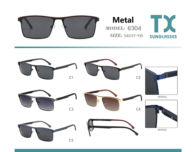 Wholesale Metal Sunglasses 6304 Lunettes de soleil en métal en gros 6304
