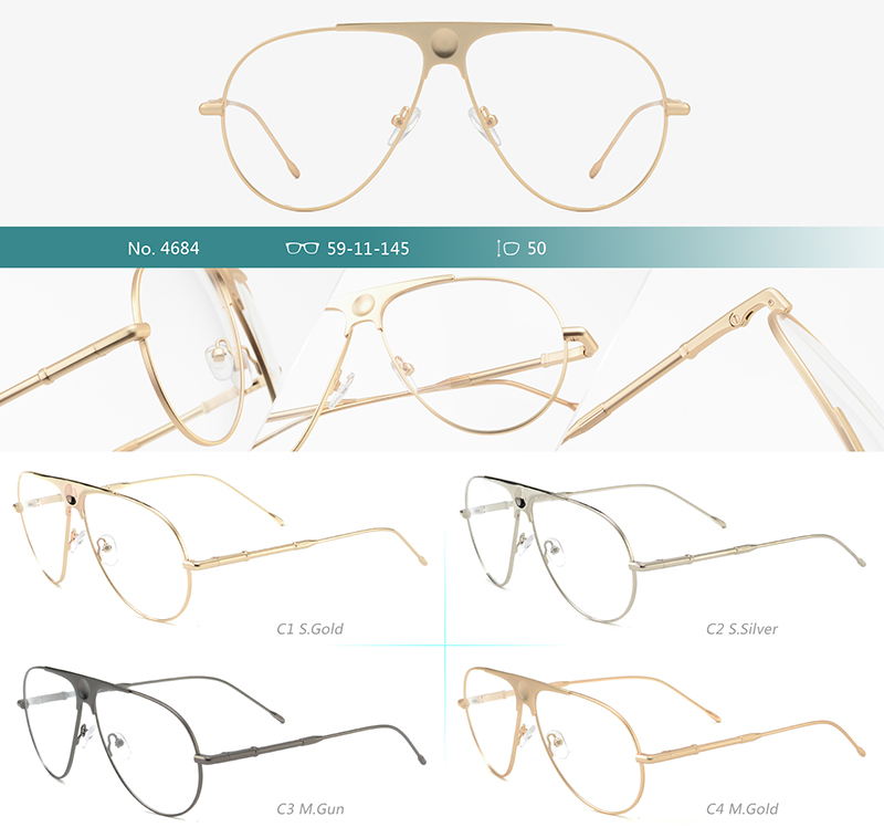 Wholesale Metal Glasses Frames 4684 Montures de lunettes en métal en gros 4684
