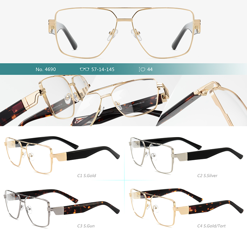 Wholesale Metal Glasses Frames 4690 Montures de lunettes en métal en gros 4690