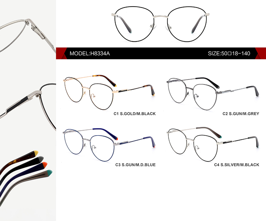 round glasses frames H8334A montures de lunettes rondes H8334A