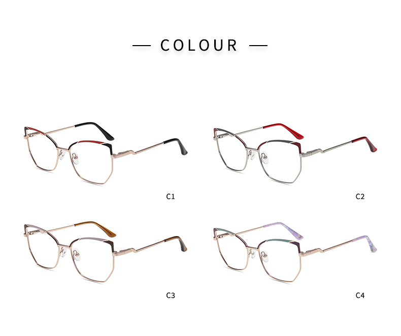 Lunettes œil de chat en métal_Couleur