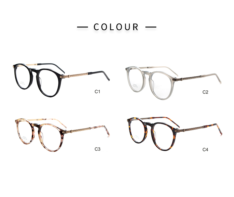 Montures optiques rondes en acétate - Couleur