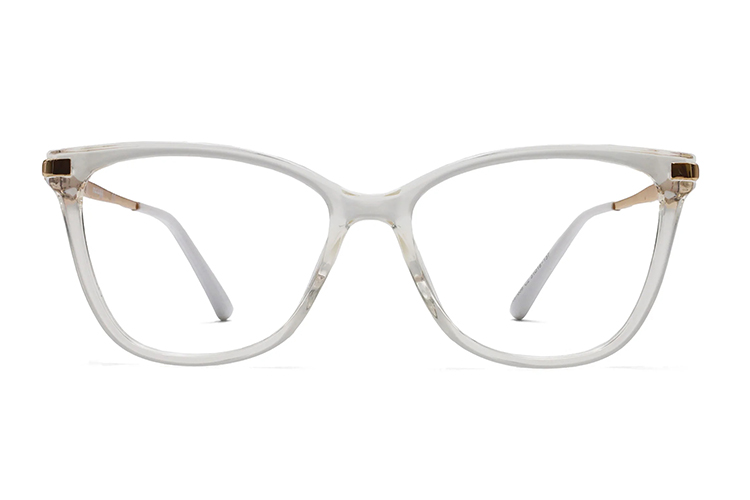 Transparent White Frame Glasses Lunettes à monture blanche transparente