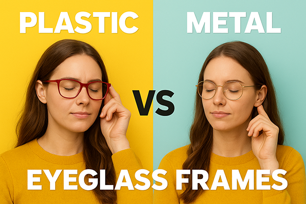 Plastic vs Metal Eyeglass Frames Comfort & Fit Montures de lunettes en plastique ou en métal Confort et ajustement