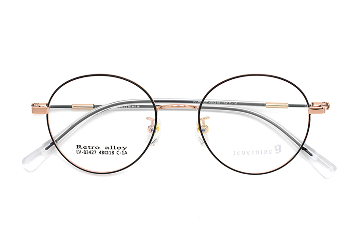 Montures de Lunettes Métal - Noir & Or