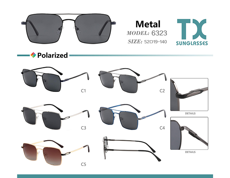 Wholesale Metal Sunglasses 6323 Lunettes de soleil en métal en gros 6323