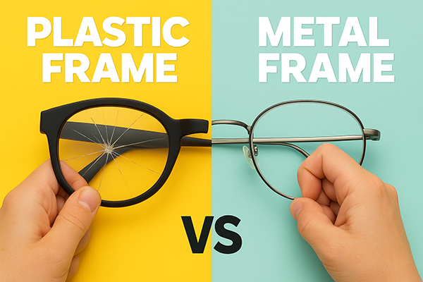 Plastic Frame Glasses vs Metal Durability Lunettes à monture en plastique vs durabilité du métal