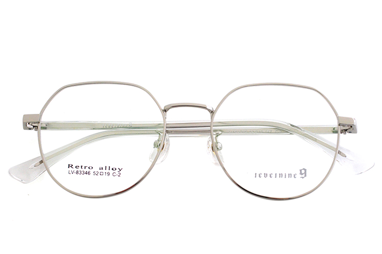 Monture optique en métal pour femme - Argent