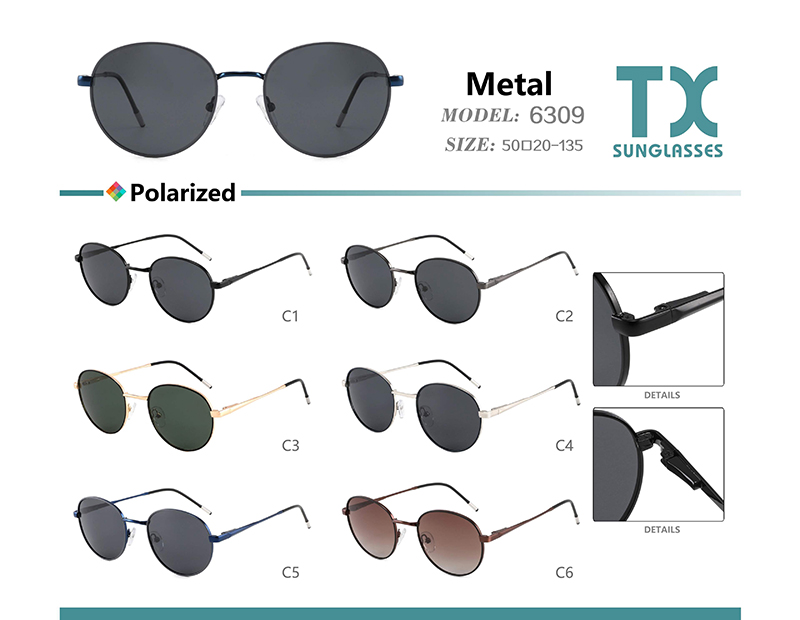 Wholesale Metal Sunglasses 6309 Lunettes de soleil en métal en gros 6309