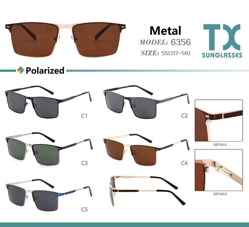 Wholesale Metal Sunglasses 6356 Lunettes de soleil en métal en gros 6356