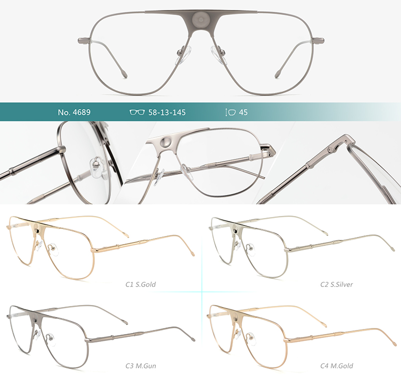 Wholesale Metal Glasses Frames 4689 Montures de lunettes en métal en gros 4689