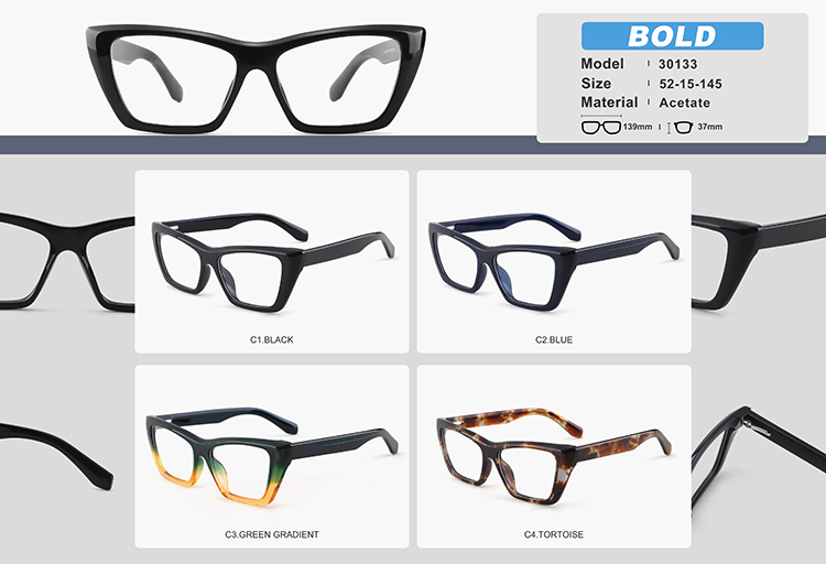 Wholesale Acetate Glasses Frames YC30133 Montures de lunettes en acétate en gros YC30133