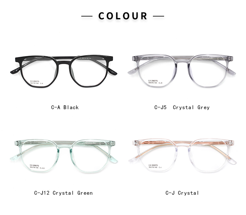 Lunettes en plastique transparent Frames_color