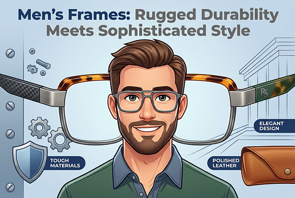 Mens Frames Rugged Durability Meets Sophisticated Style Montures pour hommes : une durabilité robuste et un style sophistiqué