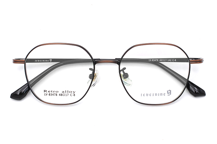 Lunettes à monture en alliage - Marron