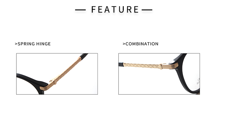 Montures optiques rondes en acétate - Détails