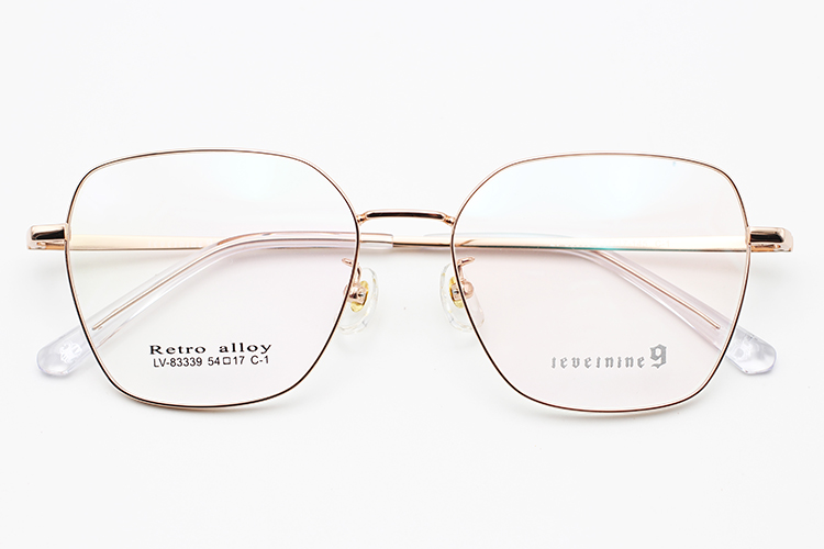 Montures Optiques en Métal Femme - Or