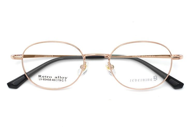 Lunettes Ovales en Métal - Or