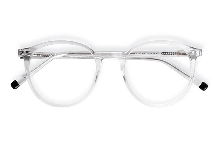 Transparent Round Frame Glasses Lunettes à monture ronde transparente