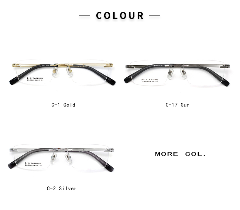 Montures de lunettes sans monture Titanium_color