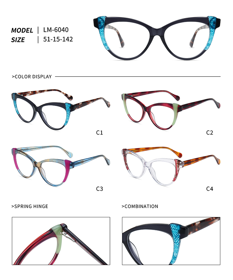 Montures optiques design pour femmes LM-6040