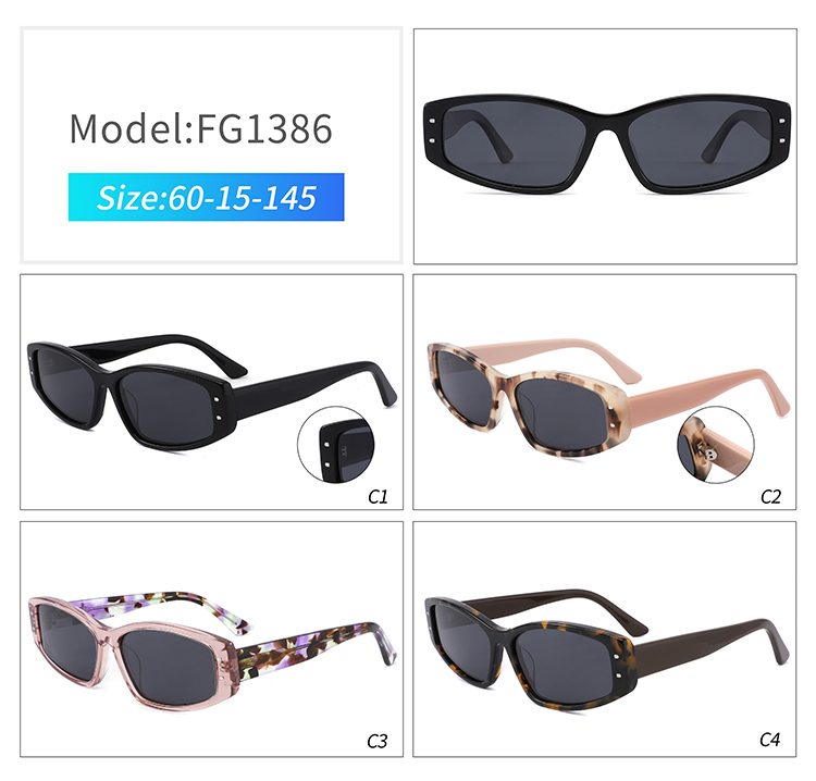 Lunettes en ac&eacute;tate FG1386-noir