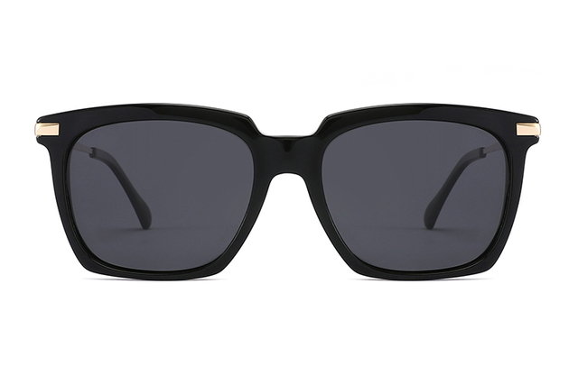 Lunettes de soleil carrées rétro en acétate et métal-ZD8813T