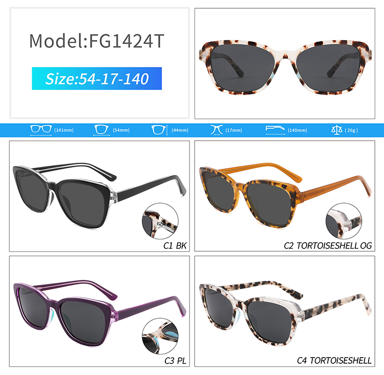 FG1424-lunettes de soleil mode en gros