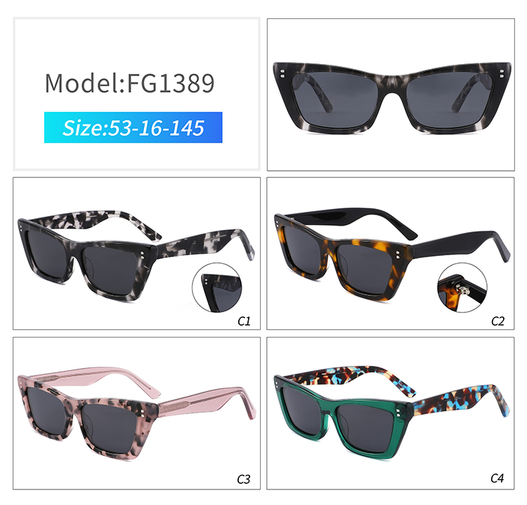 FG1389-lunettes de soleil &agrave; dessus plat