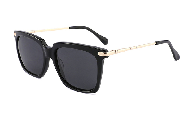 Lunettes de soleil carrées rétro en acétate et métal-ZD8813T